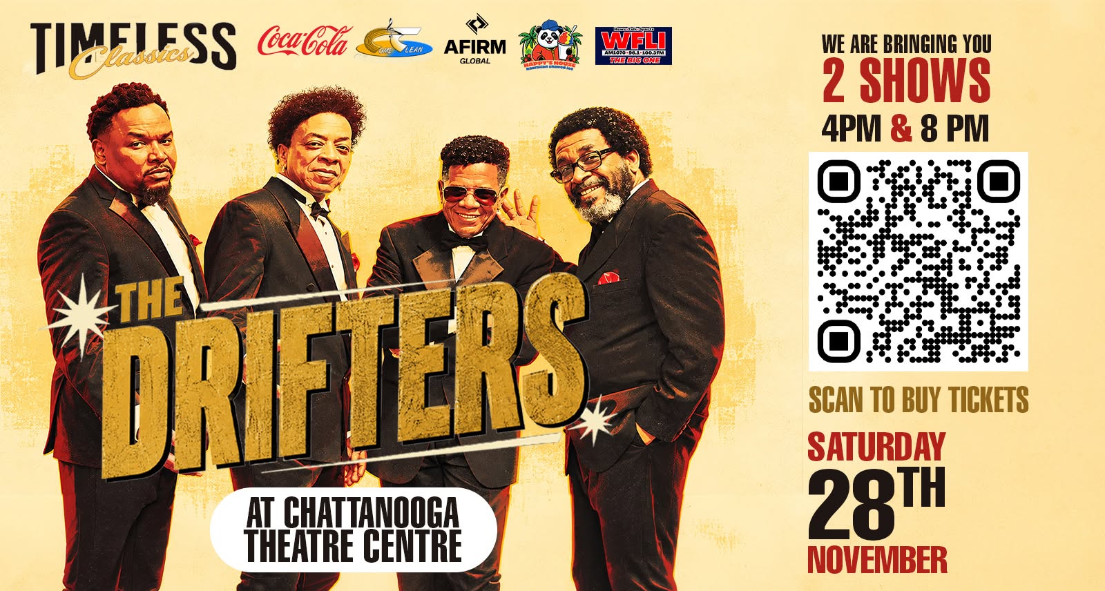 The Drifters at Chattanooga Theatre Centre - Saturday November 28th